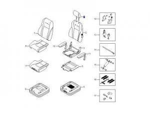 驾驶室座椅/韩国现代挖掘机正品配件