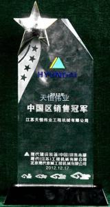 中国区现代挖掘机销售冠军2012年
